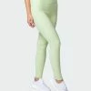 Muscle Nation Welcome To The Club Zero Rise Rib Ankle Length Leggings - Minty