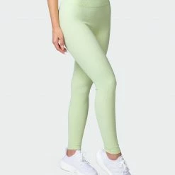 Muscle Nation Welcome To The Club Zero Rise Rib Ankle Length Leggings - Minty