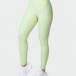 Muscle Nation Welcome To The Club Zero Rise Rib Ankle Length Leggings - Minty
