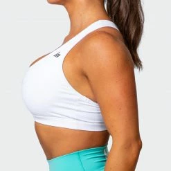 Muscle Nation Layer Up Bra - White 30% EOFY SALE