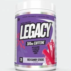 Muscle Nation LEGACY Pre Workout Energy - Red Candy Sticks - 30 Serves 30% EOFY SALE