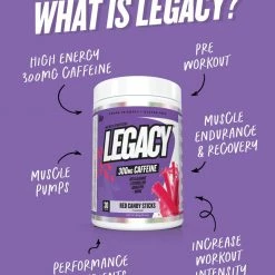 Muscle Nation LEGACY Pre Workout Energy - Red Candy Sticks - 30 Serves 30% EOFY SALE