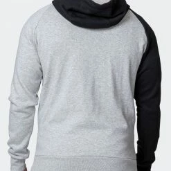Muscle Nation Fast Break Hoodie - Light Grey Marl/Black Winter