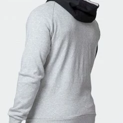 Muscle Nation Fast Break Hoodie - Light Grey Marl/Black Winter