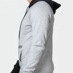 Muscle Nation Fast Break Hoodie - Light Grey Marl/Black Winter