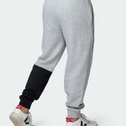 Muscle Nation Fast Break Trackies - Light Grey Marl/Black Winter