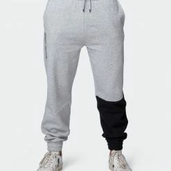 Muscle Nation Fast Break Trackies - Light Grey Marl/Black Winter