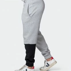 Muscle Nation Fast Break Trackies - Light Grey Marl/Black Winter