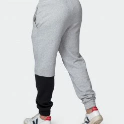 Muscle Nation Fast Break Trackies - Light Grey Marl/Black Winter