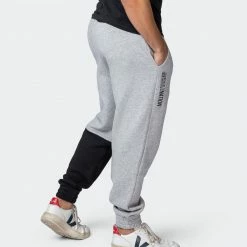 Muscle Nation Fast Break Trackies - Light Grey Marl/Black Winter