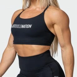 Coupon ✨ Muscle Nation Limelight Bra - Black 🔥 13 Muscle Nation Limelight Bra - Black