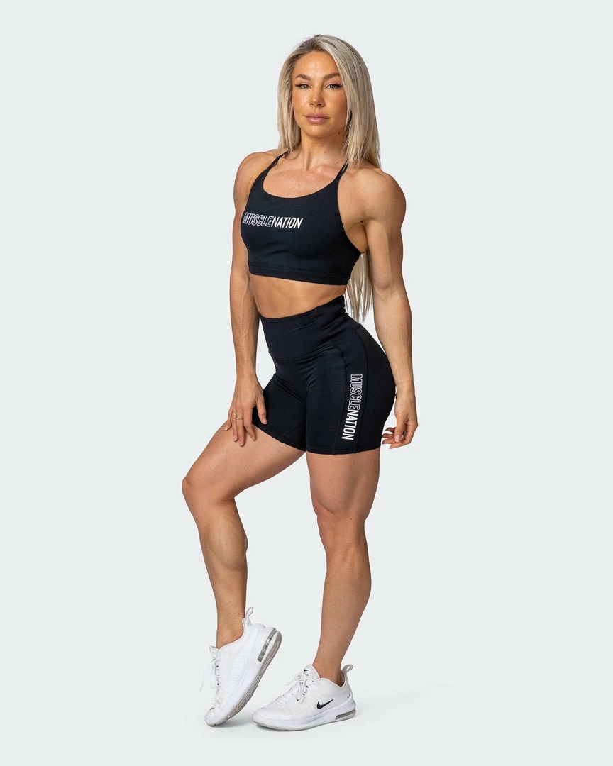 Coupon ✨ Muscle Nation Limelight Bra - Black 🔥 9 Muscle Nation Limelight Bra - Black
