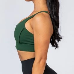 Muscle Nation Womens Locked & Loaded Bra - Moss