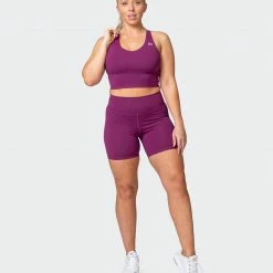 Muscle Nation Long Line Bra - Boysenberry