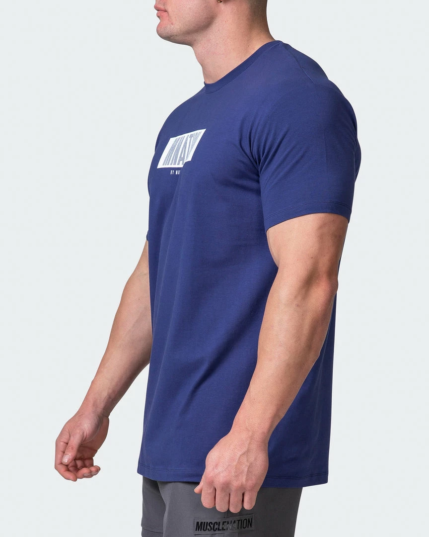 Cheapest 😉 Muscle Nation Welcome To The Club Slash Tee - Dark Cobalt 😉 6 Muscle Nation Welcome To The Club Slash Tee - Dark Cobalt