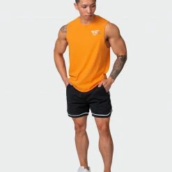 Muscle Nation Mens MN Squad Vintage Tank - Washed Fireball Welcome To The Club