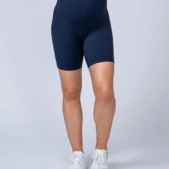 Muscle Nation 30% EOFY SALE Maternity Bike Shorts - Navy
