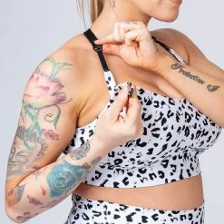 Muscle Nation 30% EOFY SALE Maternity Bra - Snow Leopard