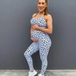 Muscle Nation 30% EOFY SALE Maternity Bra - Snow Leopard