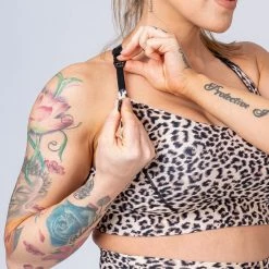 Muscle Nation 30% EOFY SALE Maternity Bra - Yellow Leopard