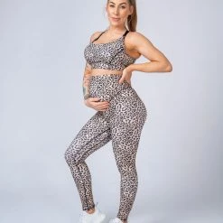 Muscle Nation 30% EOFY SALE Maternity Bra - Yellow Leopard