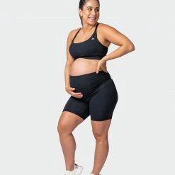 Muscle Nation Maternity Everyday Bike Short - Black