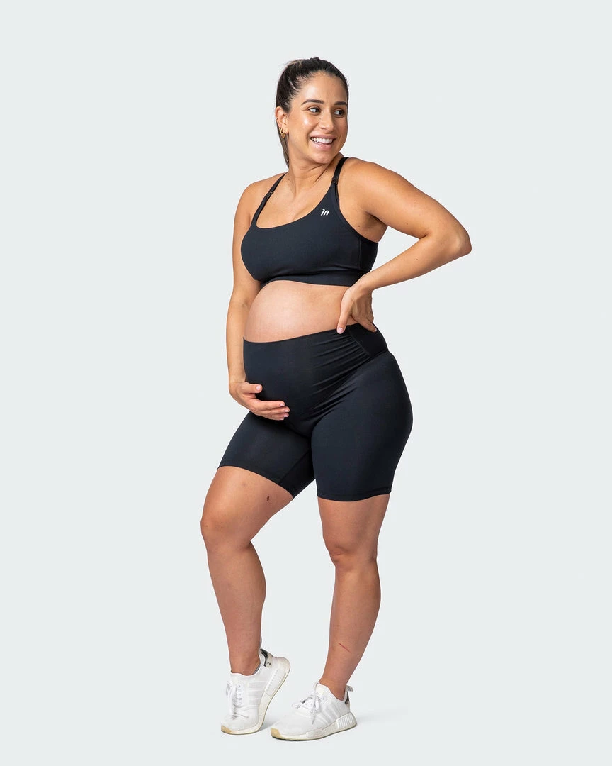 Promo ๐ Muscle Nation Maternity Everyday Bike Short - Black ๐ 4 Muscle Nation Maternity Everyday Bike Short - Black