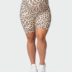 Muscle Nation 30% EOFY SALE Maternity Everyday Bike Short - Cheetah Print
