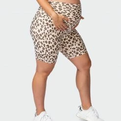 Muscle Nation 30% EOFY SALE Maternity Everyday Bike Short - Cheetah Print