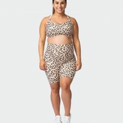 Muscle Nation 30% EOFY SALE Maternity Everyday Bike Short - Cheetah Print