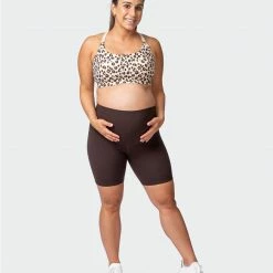 Muscle Nation Maternity Everyday Bike Short - Cocoa 30% EOFY SALE