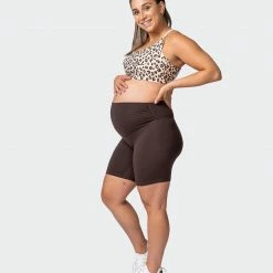 Muscle Nation Maternity Everyday Bike Short - Cocoa 30% EOFY SALE