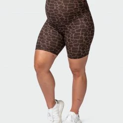 Muscle Nation Maternity Everyday Bike Short - Tonal Giraffe Print 30% EOFY SALE
