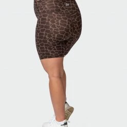 Muscle Nation Maternity Everyday Bike Short - Tonal Giraffe Print 30% EOFY SALE