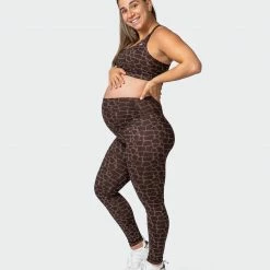 Muscle Nation Maternity Everyday Leggings - Tonal Giraffe Print 30% EOFY SALE