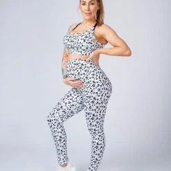 Muscle Nation Maternity Leggings - Snow Leopard