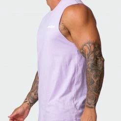 Muscle Nation Box Wave Tank - Royal Lavender Mens