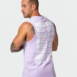 Muscle Nation Box Wave Tank - Royal Lavender Mens