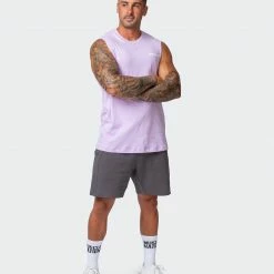 Muscle Nation Box Wave Tank - Royal Lavender Mens