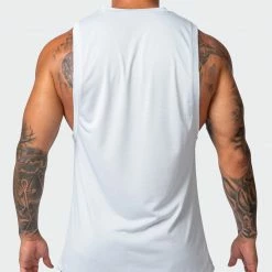 Muscle Nation Burly Training Tank - Light Grey Mens