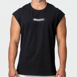 Muscle Nation Sleeveless Tee - Black 30% EOFY SALE