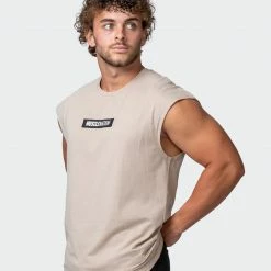 Muscle Nation Sleeveless Tee - Bone 30% EOFY SALE