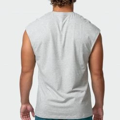 Muscle Nation 30% EOFY SALE Sleeveless Tee - Light Grey Marl