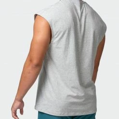 Muscle Nation 30% EOFY SALE Sleeveless Tee - Light Grey Marl