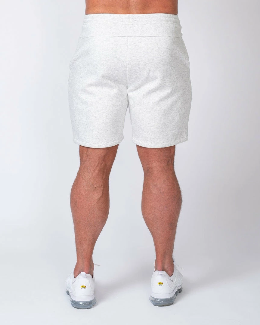 Promo 🧨 Muscle Nation Mens Casual Shorts - White Marl ❤️ 7 Muscle Nation Mens Casual Shorts - White Marl