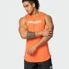 Muscle Nation Mens Drop Arm Tank - Hot Coral