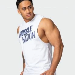 Muscle Nation Duo Branded Tank - White Marl