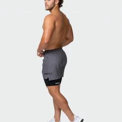 Muscle Nation Mens Elevate Active Shorts - Alloy