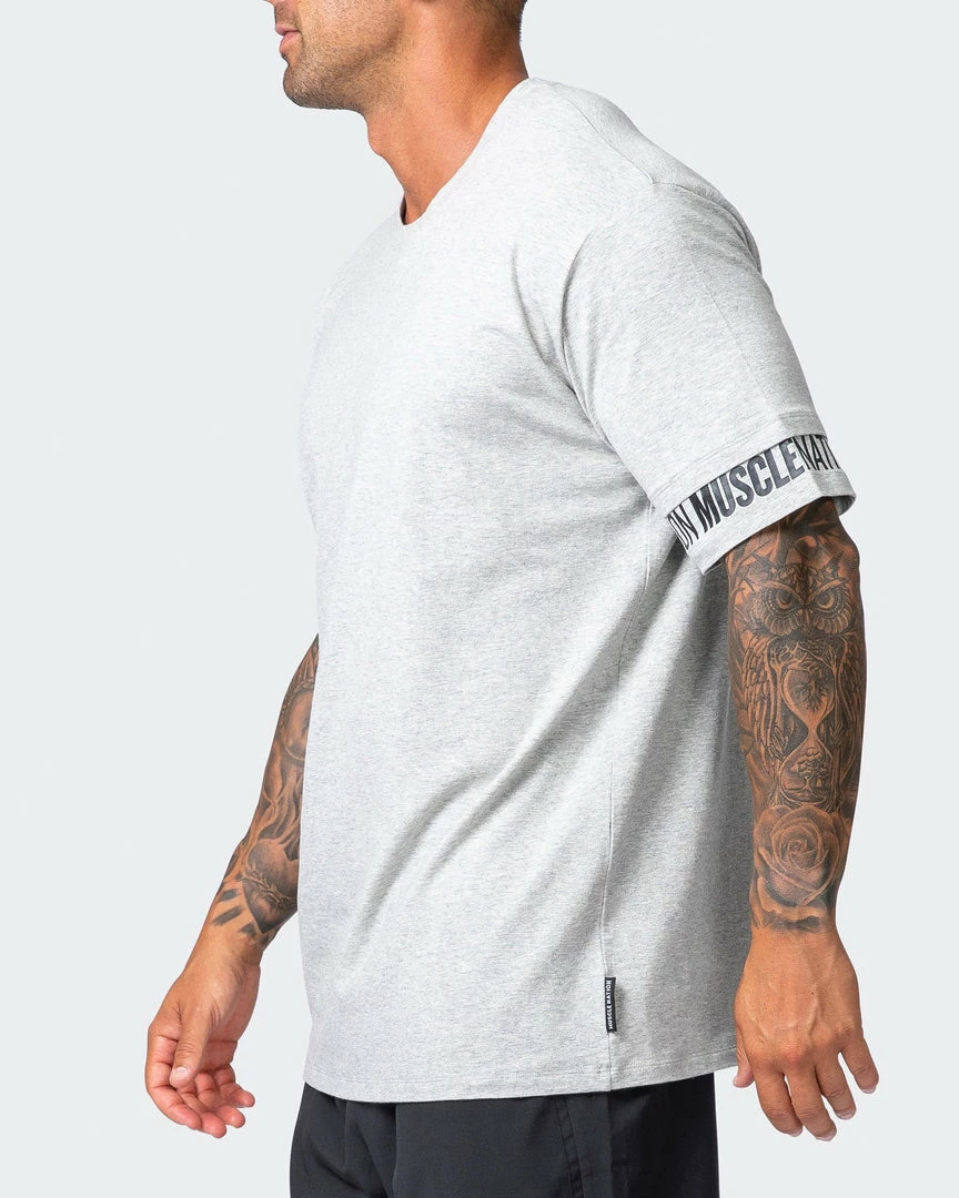 Budget ๐ Muscle Nation Exceptional Dual Tee - Light Grey Marl ๐ฅ 6 Muscle Nation Exceptional Dual Tee - Light Grey Marl