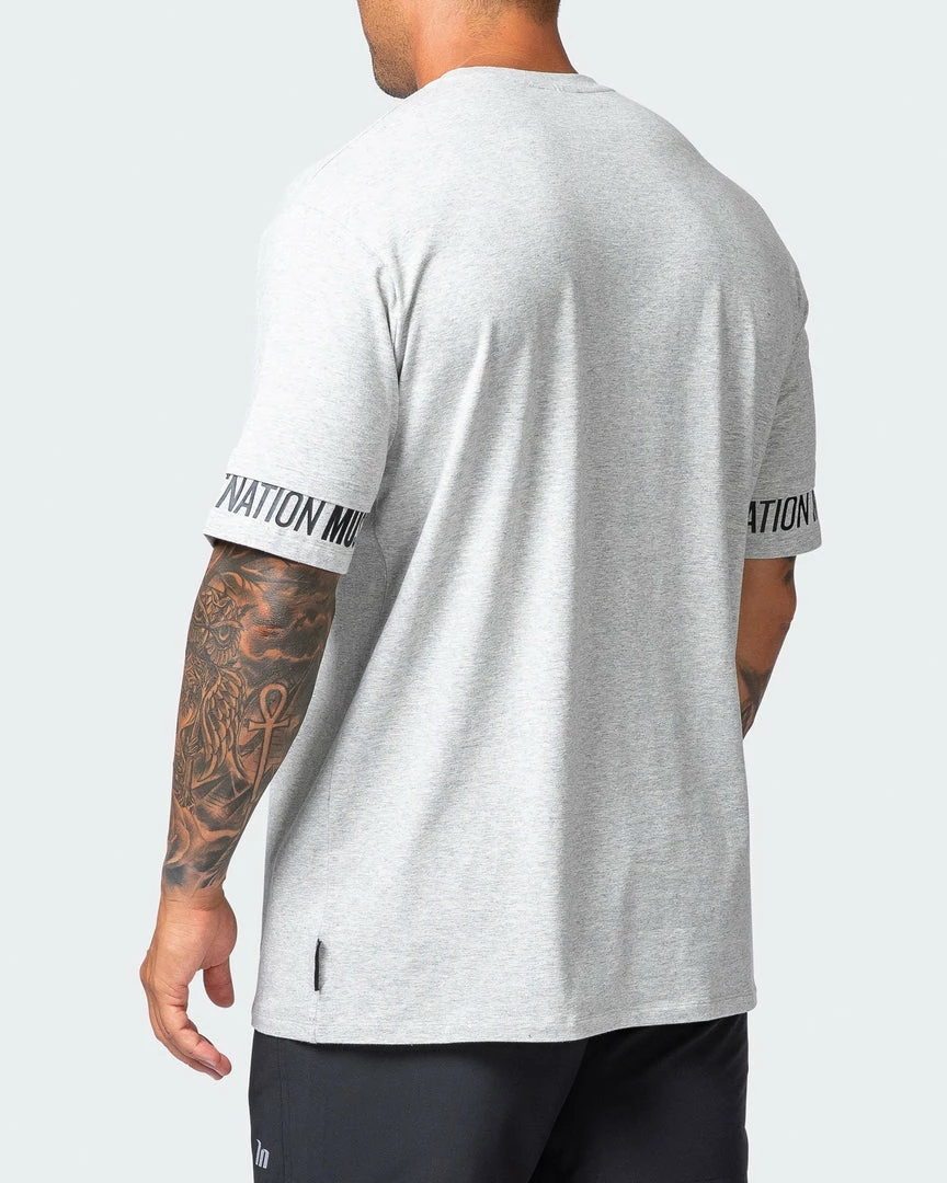 Budget ๐ Muscle Nation Exceptional Dual Tee - Light Grey Marl ๐ฅ 7 Muscle Nation Exceptional Dual Tee - Light Grey Marl